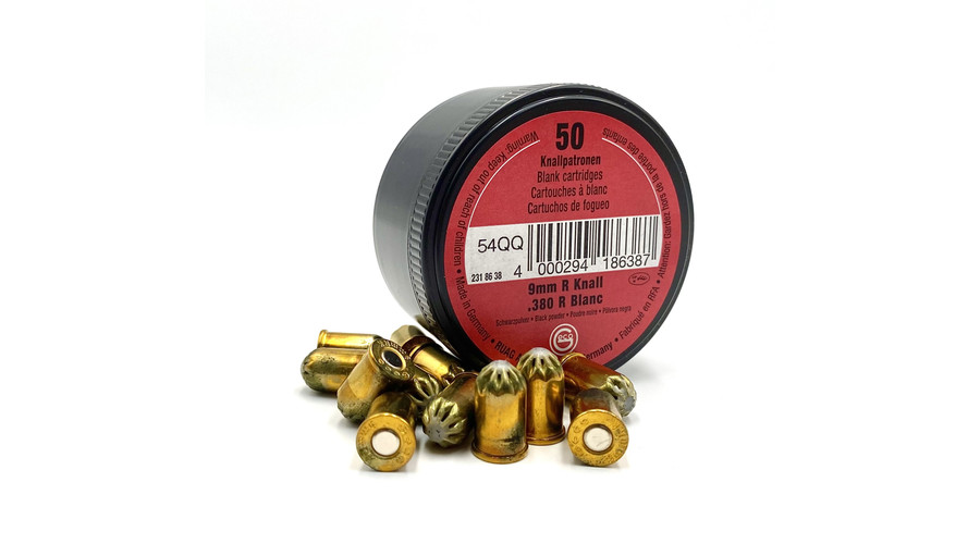 Image of Geco 9mm R Knall feketelőporos riasztó töltény