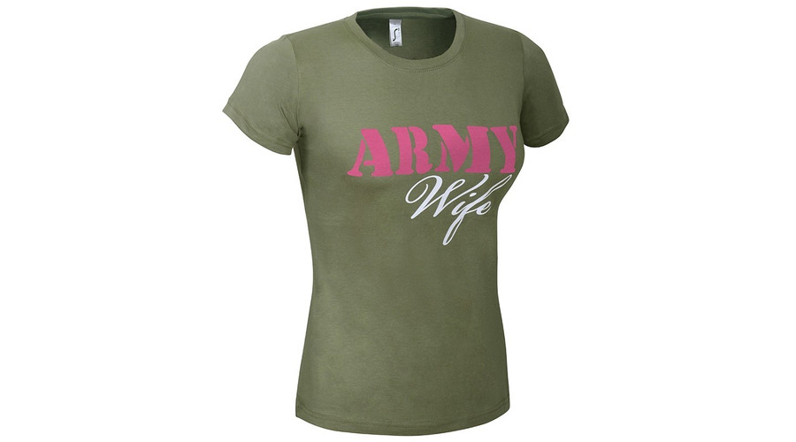 Image of Army wife női póló - khaki színben