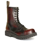 Kép 1/2 - Steel Boots bakancs, 10 lyukú, bordó színben