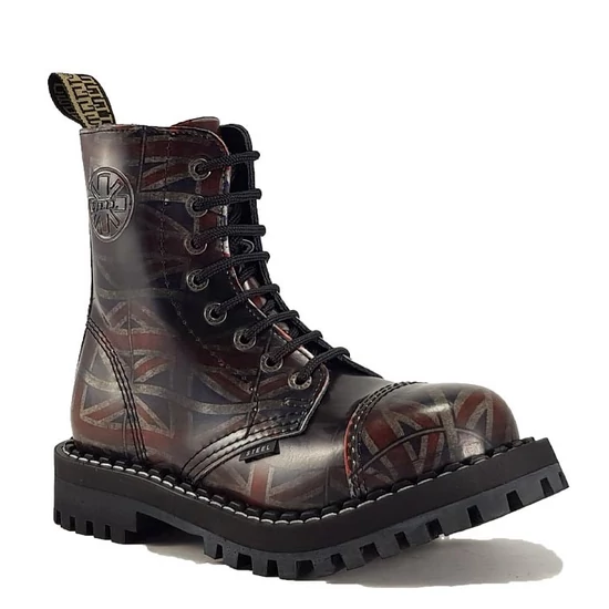 Steel Boots bakancs 8 lyukú,UK fekete 