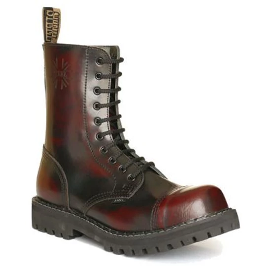 Steel Boots bakancs, 10 lyukú, bordó színben