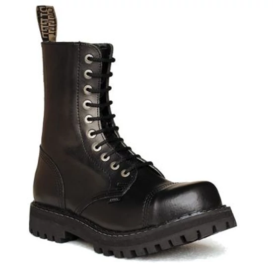 Steel Boots bakancs, 10 lyukú, fekete színben