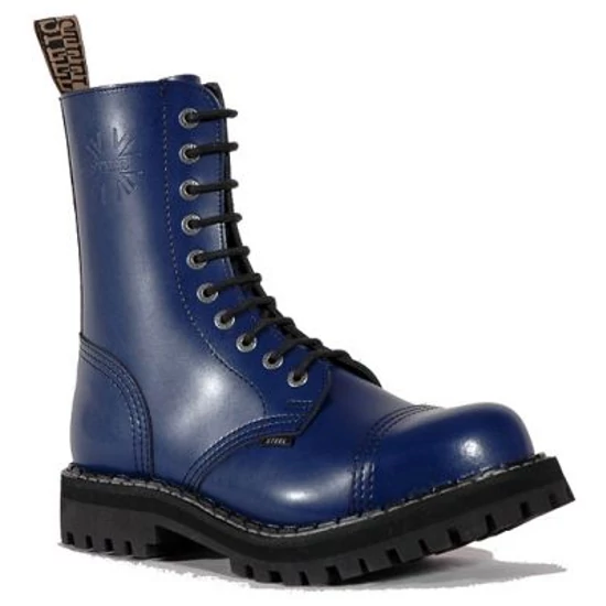 Steel Boots bakancs, 10 lyukú, tiszta kék színben