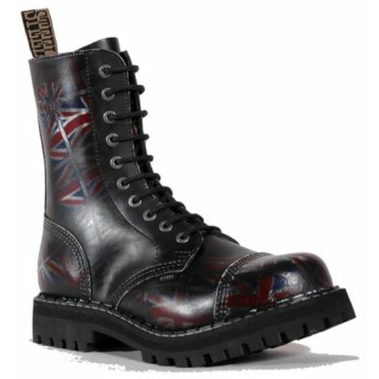 Steel Boots bakancs, 10 lyukú, UK fekete színben