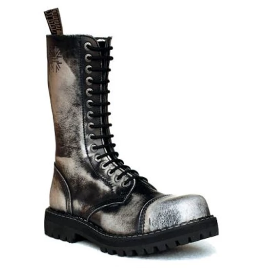 Steel Boots bakancs, 15 lyukú, fehér színben