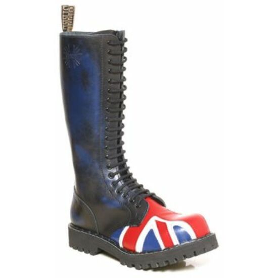 Steel Boots bakancs, 20 lyukú, UK zászló színben