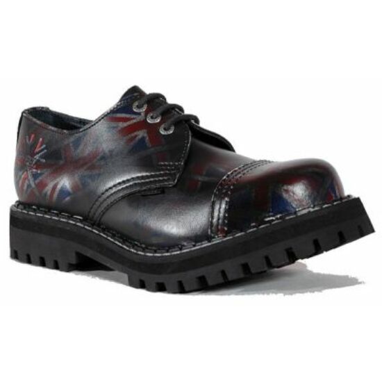 Steel Boots bakancs, 3 lyukú, UK fekete színben