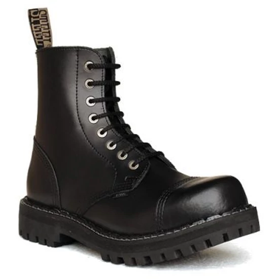 Steel Boots bakancs, 8 lyukú, fekete színben