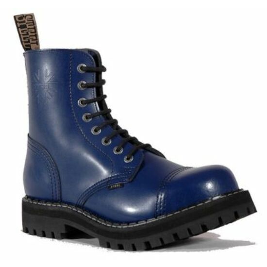 Steel Boots bakancs, 8 lyukú, tiszta kék színben