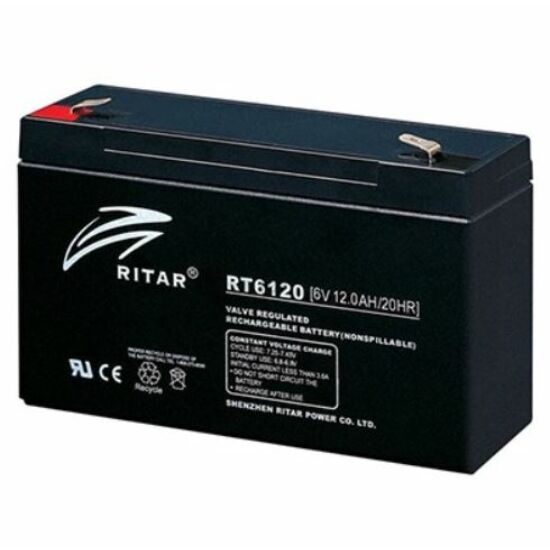 Ritar RT6120 zselés akkumulátor 12,0Ah / 6V