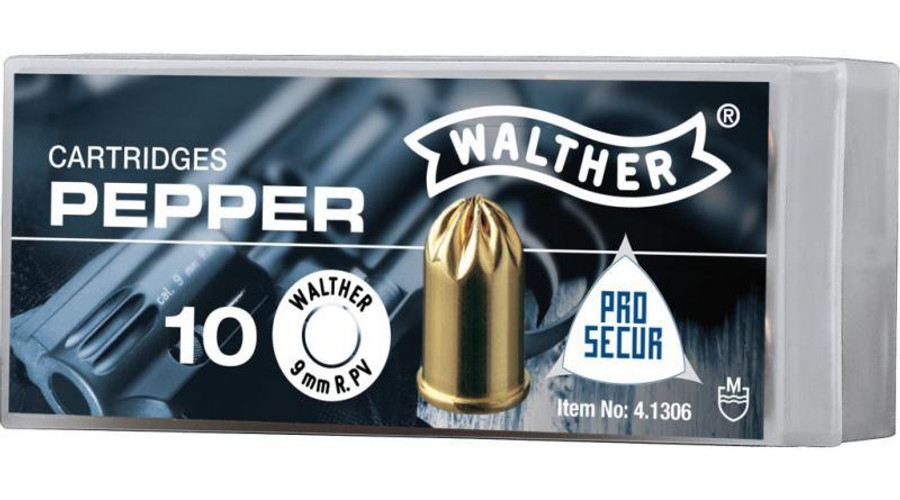 Walther 9 mm R PV bors gáztöltény Walther 9 mm R PV bors gáztöltény