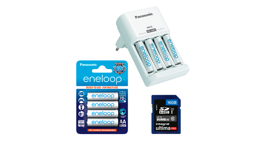 Vadkamera kiegészítő szett (Eneloop 1900 mAh AA akku x 8 + töltő + 16GB SD) Vadkamera kiegészítő szett (Eneloop 1900 mAh AA akku x 8 + töltő + 16GB SD)