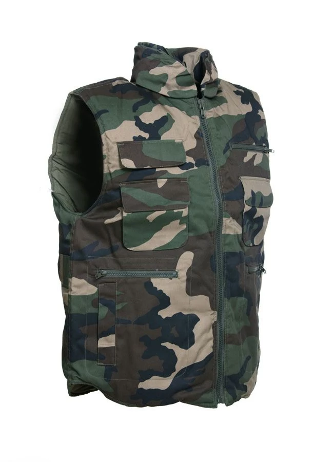 Ranger mellény, bélelt woodland terep