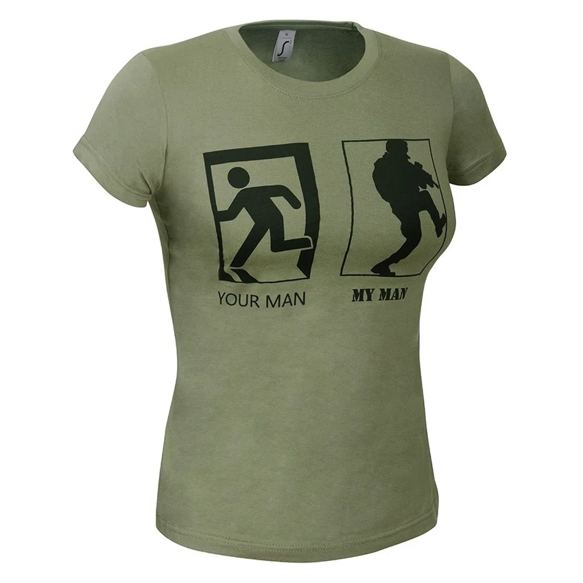 Your man-my man póló-khaki