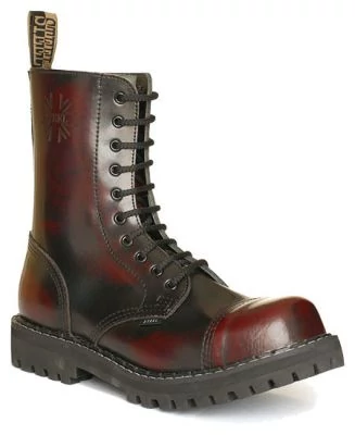 Steel Boots bakancs, 10 lyukú, bordó színben