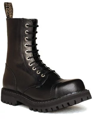 Steel Boots bakancs, 10 lyukú, fekete színben