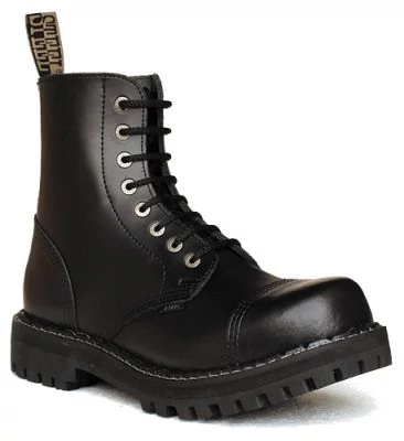 Steel Boots bakancs, 8 lyukú, fekete színben