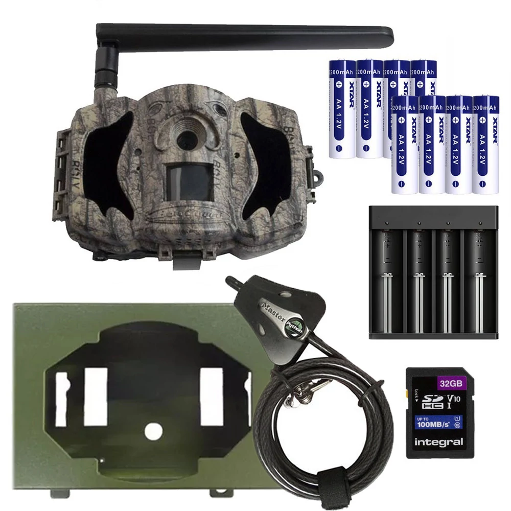 Boly Guard Falcon MG984G-36M Ultra HD 4G Full Szett+töltő+8xAA 1,2V 1900mAh+32GB SD+fém ház+Py